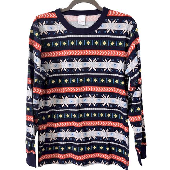 Hanna Andersson Adult Holiday Pajama Set Scandi Snowflake Fairisle Sz M - Picture 4 of 12